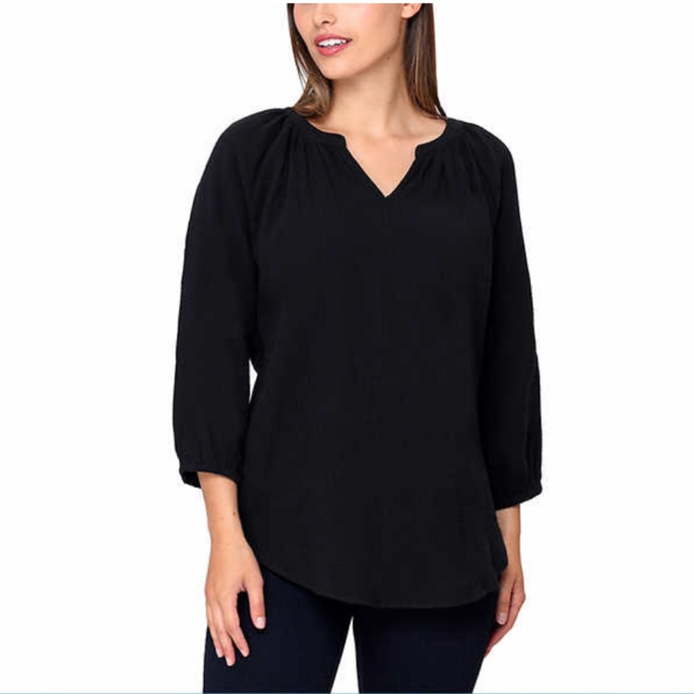 NWT Nicole Miller Ladies Gauze Top